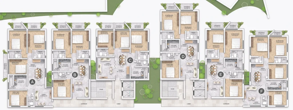 Barakah Condominium Typical Floor Plan