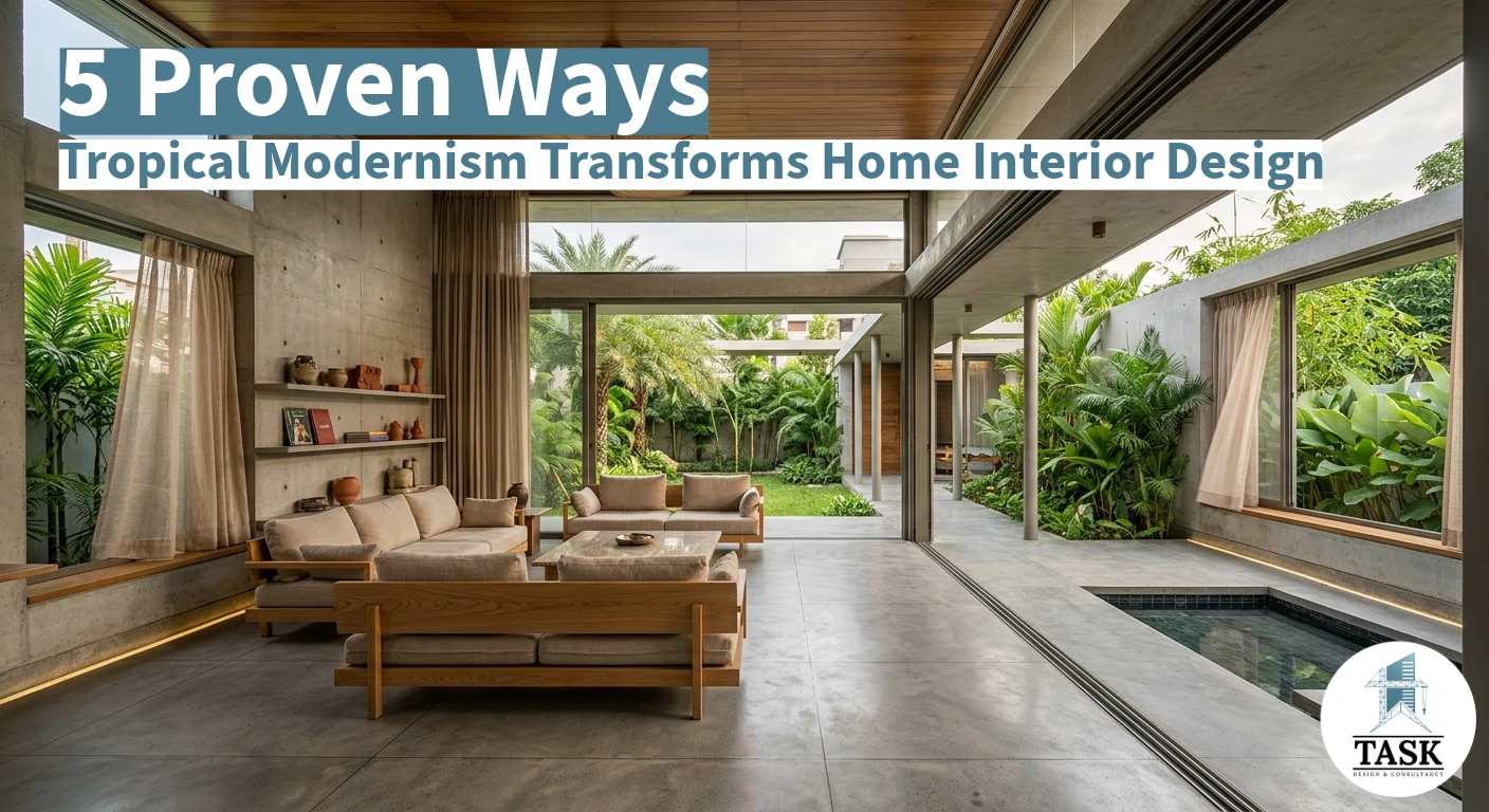 Home interior design in Bangladesh inspired by Tropical Modernism — Task Design & Consultancy