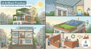 Sustainable home design Bangladesh — green roof and biophilic design in Dhaka, Task Design & Consultancy